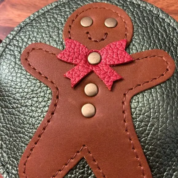 Portland Leather Holiday Pouch GINGERBREAD Keychain PLG Gordita NEW FAST SHIP - Picture 2 of 4
